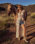 Coralie June Floral Tapestry Western Booties