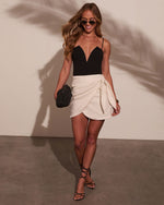 Black % Amorette Split Neck Bodysuit-2