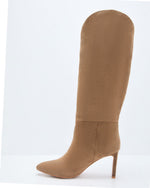 Taupe % Honeyed Haze Suede Knee High Boots-6