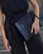 In My Skin Textured Zip Clutch