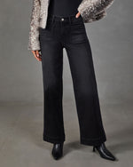 Rugged Charm Stretch High Rise Wide Leg Color Jeans