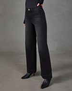 Rugged Charm Stretch High Rise Wide Leg Color Jeans