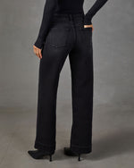 Rugged Charm Stretch High Rise Wide Leg Color Jeans