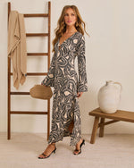 Ocean Club Tropical Print Maxi Dress