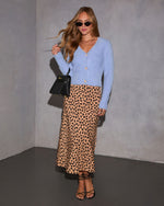 Blue % Be Still My Heart Fuzzy Knit Button Front Cardigan-12