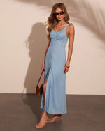 Enter Sunshine Chambray Maxi Dress