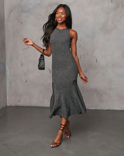 Allira Knit Metallic Mermaid Midi Dress VICI Allira Knit Metallic Mermaid Midi Dress VICI