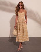 Soft Sands Floral Eyelet Fit and Flare Maxi Dress