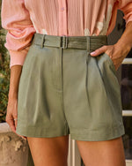 Roam Ready Cotton Belted Shorts