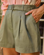 Roam Ready Cotton Belted Shorts