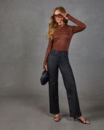 Wicked Romance Floral Lace Mock Neck Top