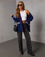 Baseball Championship Graphic Knit Cardigan