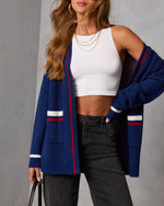 Baseball Championship Graphic Knit Cardigan