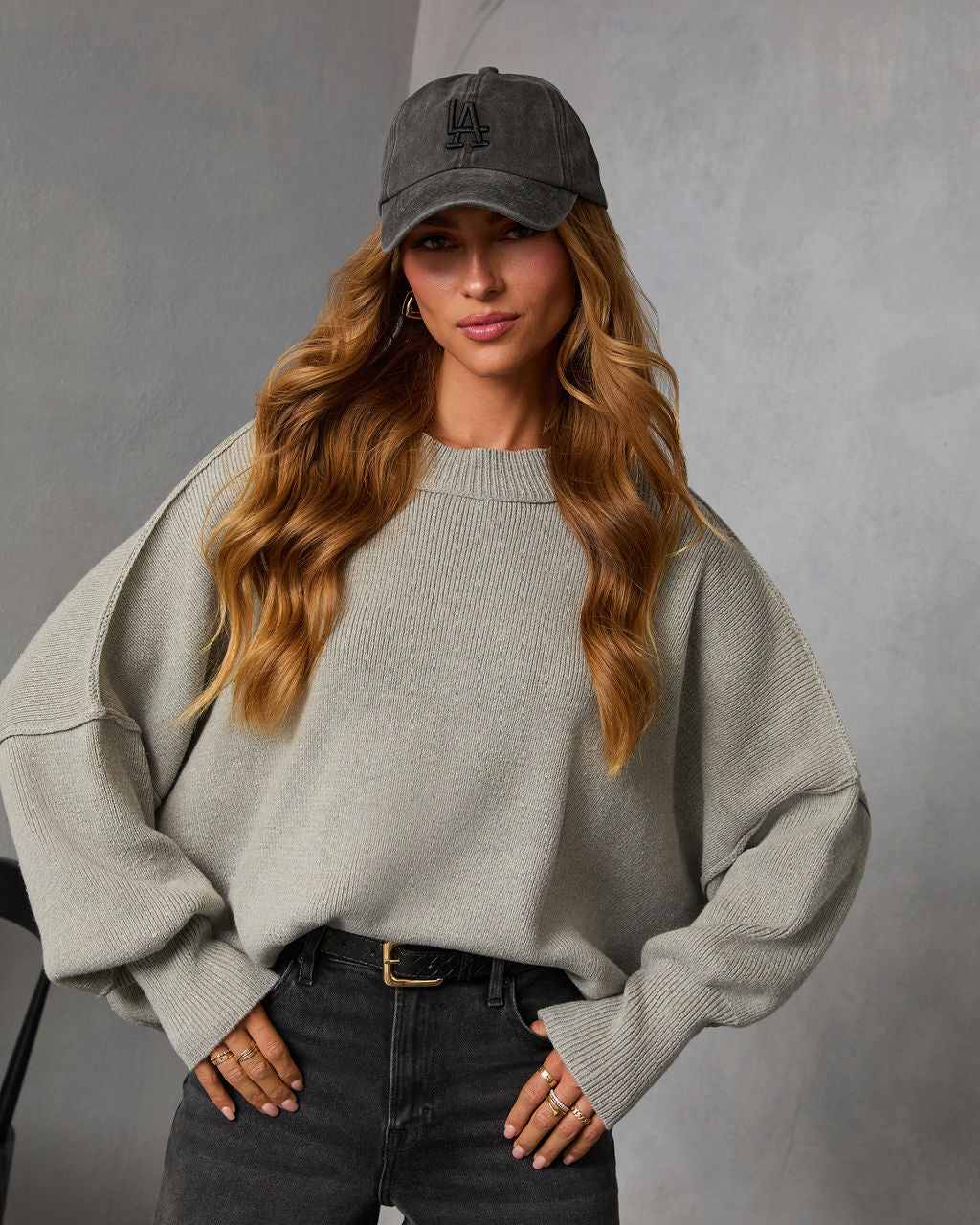 Elouise Knit Oversized Pullover Sweater – VICI