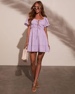 Lavender % Pure Essence Tiered Babydoll Dress-5