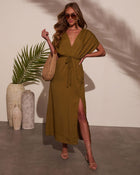 Olive % Marylin Waist Tie Maxi Dress-1