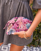 Letters to Love Floral Tapestry Clutch