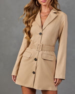 Saddle House Belted Trench Mini Dress