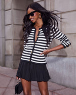 Fall In Line Striped Cardigan