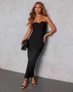 Black % Effortless Moment Bandage Bodycon Maxi Dress-1