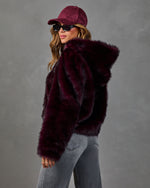 Sweet Reason Hood Faux Fur Jacket