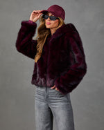 Sweet Reason Hood Faux Fur Jacket