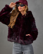 Sweet Reason Hood Faux Fur Jacket