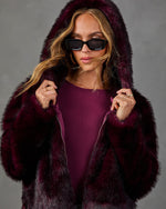 Sweet Reason Hood Faux Fur Jacket