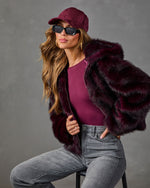 Sweet Reason Hood Faux Fur Jacket