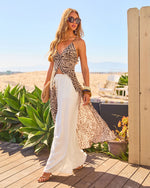 Amalfi Society Abstract Print Maxi Top