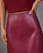 Colby Vegan Leather Midi Skirt