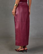 Colby Vegan Leather Midi Skirt