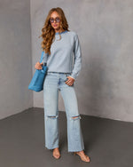 Simple Things Contrast Trim Sweater