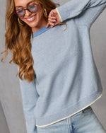 Simple Things Contrast Trim Sweater