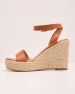 Sherina Vegan Leather Espadrille Wedge Sandals