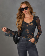 Dark Desire Mesh Floral Top