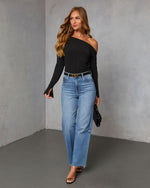 Black % Rowelle Off The Shoulder Top-2