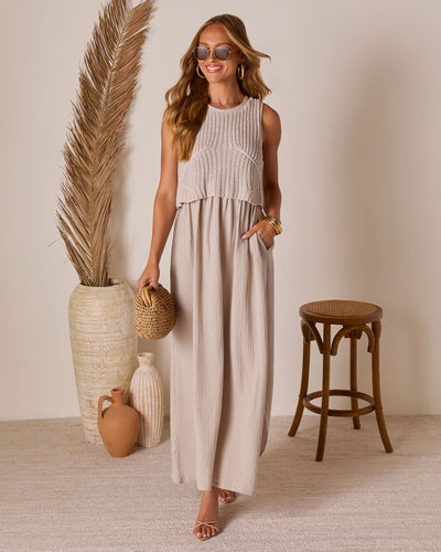 crochet bodice maxi dress Saltwoven Crochet Bodice Maxi Dress – VICI