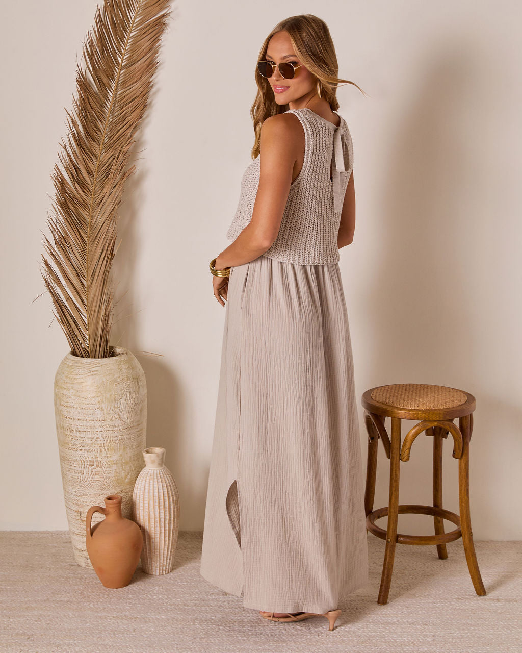 Saltwoven Crochet Bodice Maxi Dress – VICI