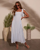 Blue % Colene Striped Maxi Dress-1