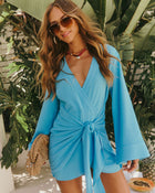 Sunny Somewhere Wrap Mini Dress