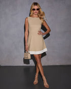 Carlie Pleated Hem Mini Dress