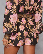 Brown Floral % Ivy Embrace Floral Wrap Mini Skort-4