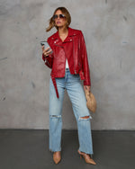 Cool Vibes Leather Moto Jacket