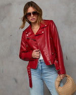 Cool Vibes Leather Moto Jacket