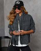 Charcoal % Arianne Quilted Jacket-13