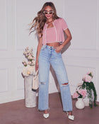 Joslyn Contrast Cardigan and Tank Set