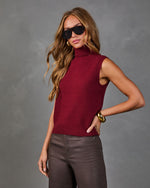 Effortless Charm Knit Sleeveless Turtleneck Sweater