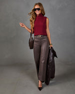 Effortless Charm Knit Sleeveless Turtleneck Sweater