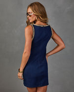 Kendall Denim Stone Embellished Mini Dress